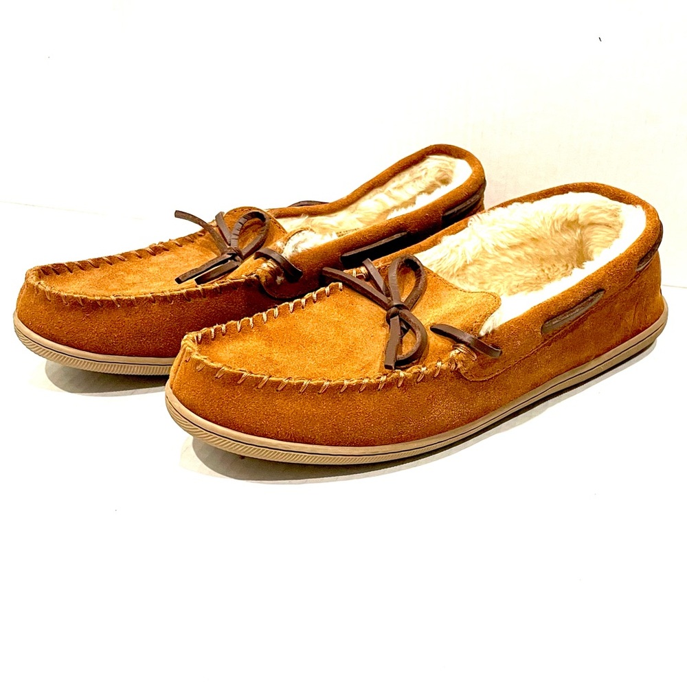 J CREW Men’s leather house slippers 12 New